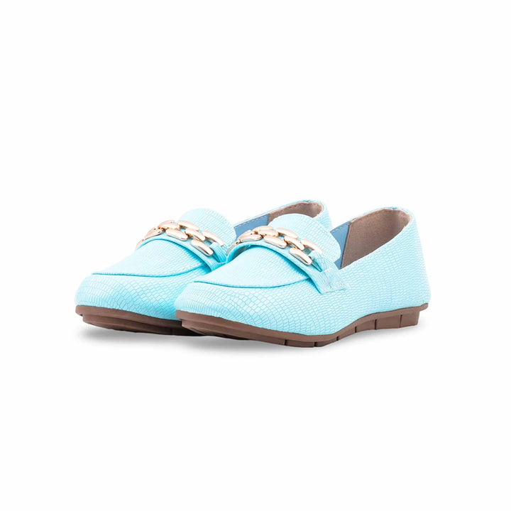 Girls Sky Blue Formal Pumps KD2644