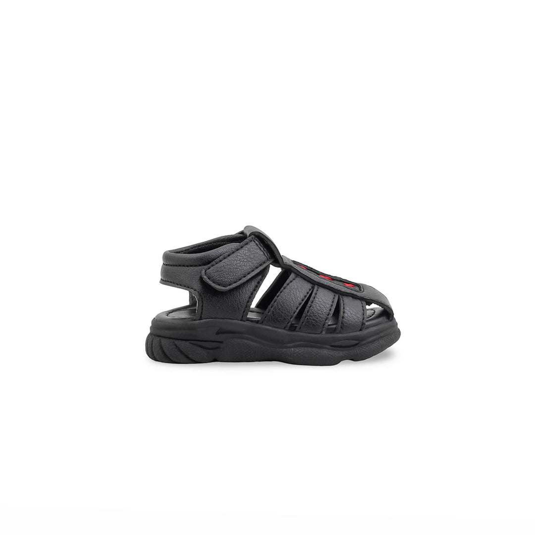 Boys Black Formal Sandal KD2655