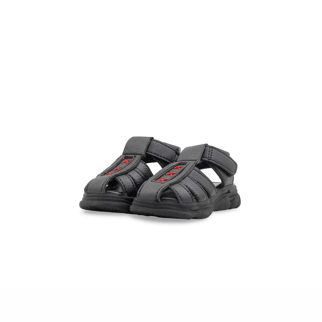 Boys Black Formal Sandal KD2655