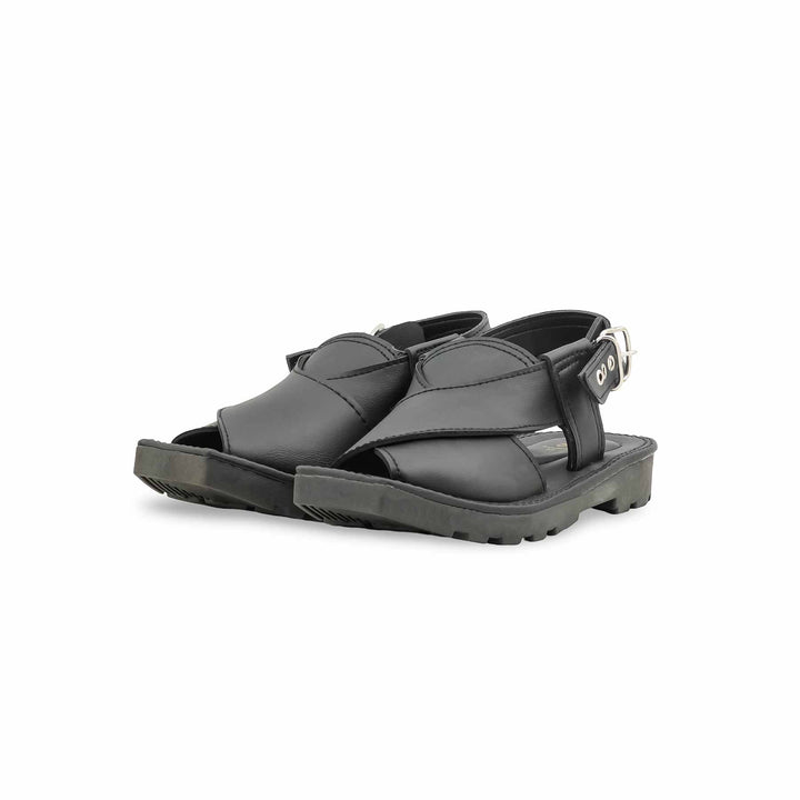 Boys Black Peshawari Chappal KD2656