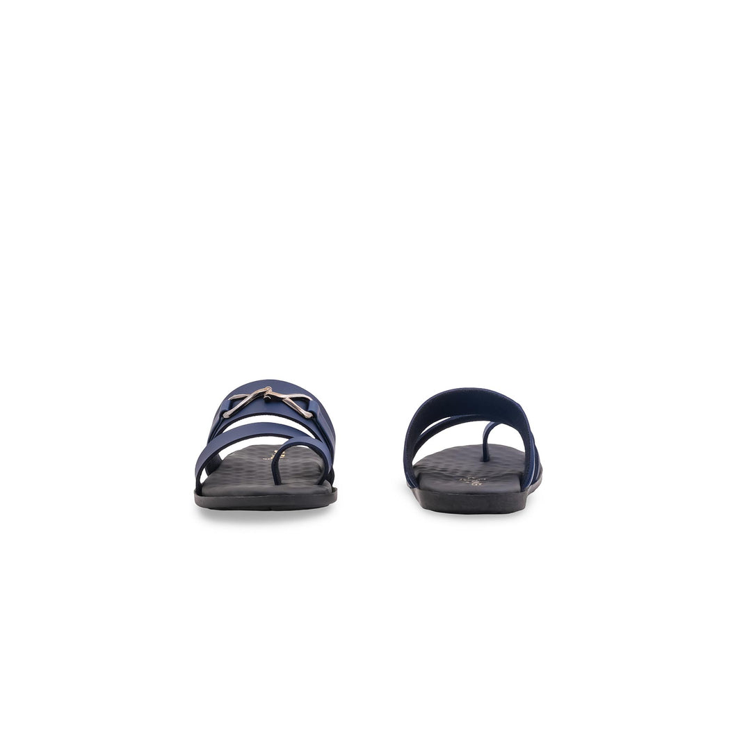 Boys Navy Formal Slipper KD2657