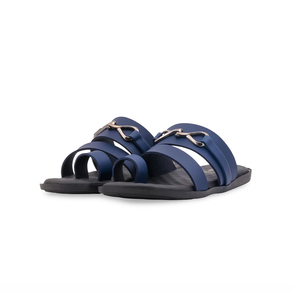 Boys Navy Formal Slipper KD2657