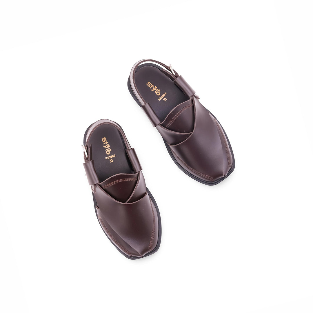 Boys Coffee Peshawari Chappal KD2660