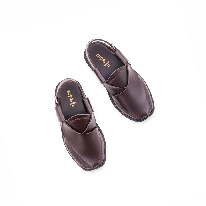 Boys Coffee Peshawari Chappal KD2660