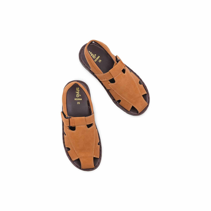 Boys Brown Formal Sandal KD2664