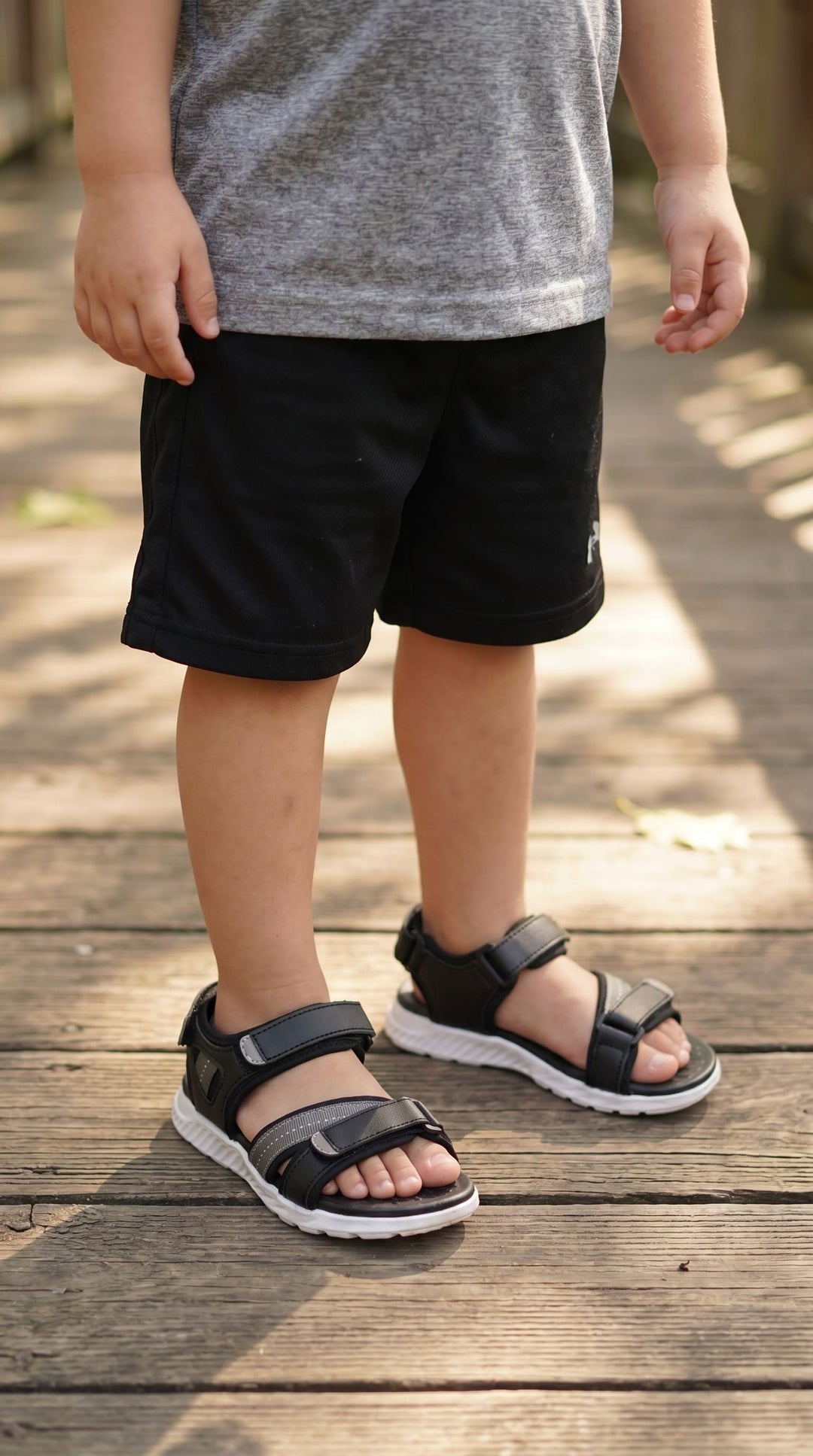 Boys Black Casual Sandal KD2668