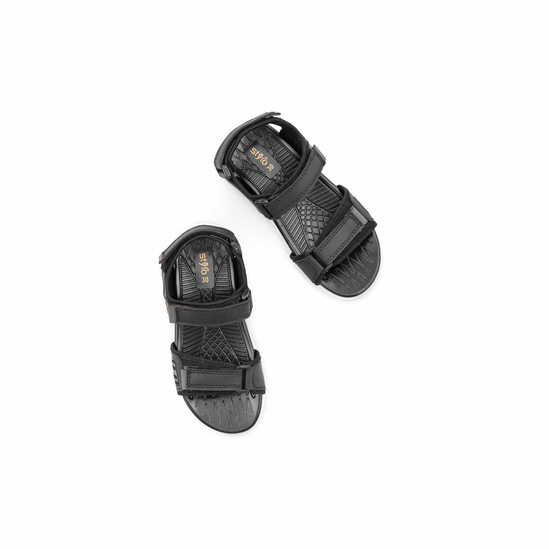 Boys Black Casual Sandal KD2669
