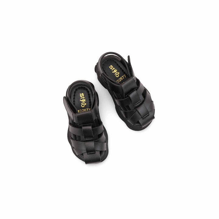Boys Black Formal Sandal KD2677