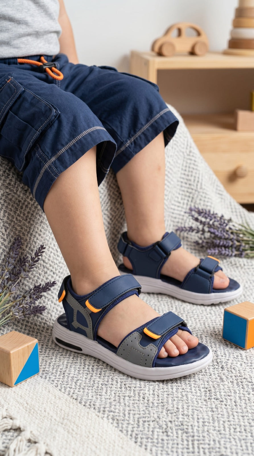 Boys Navy Casual Sandal KD2687