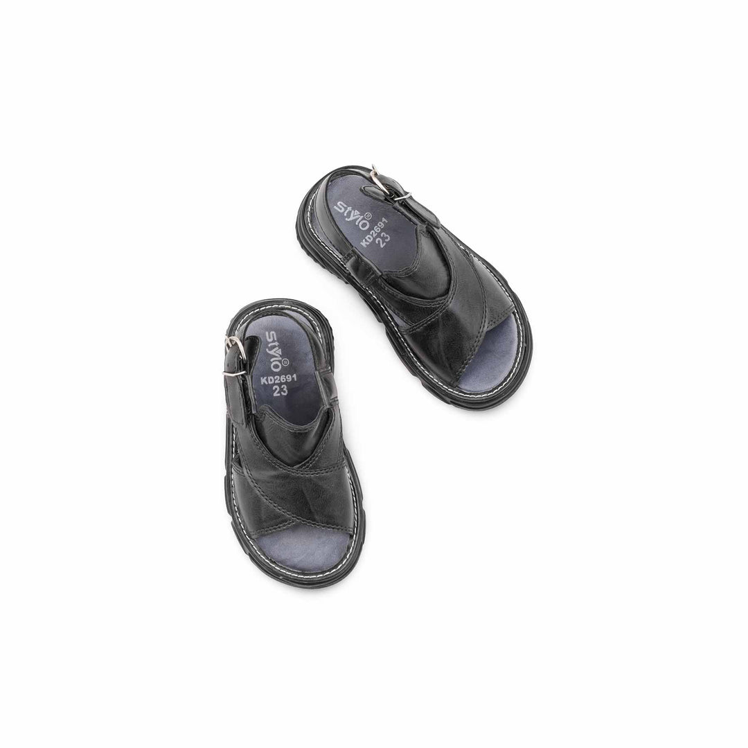 Boys Grey Formal Sandal KD2691