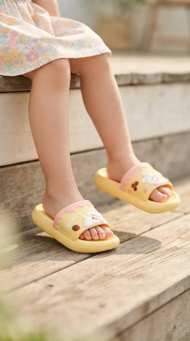 Girls Lemon Flip Flops KD2728