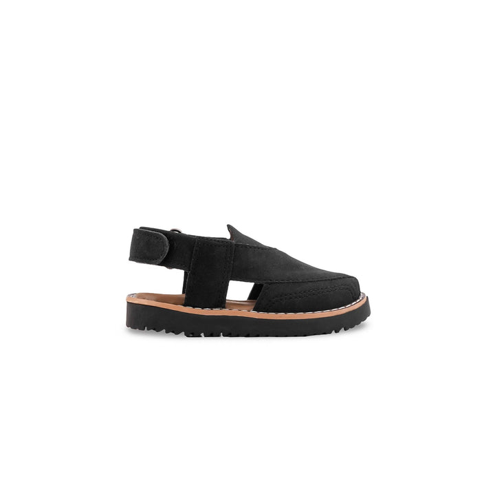 Boys Black Peshawari Chappal KD2733