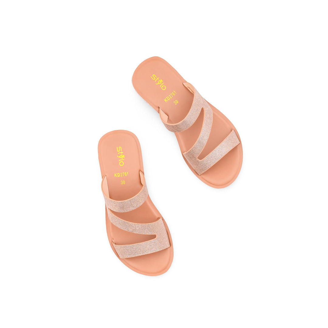 Girls Brown Casual Slipper KD2761