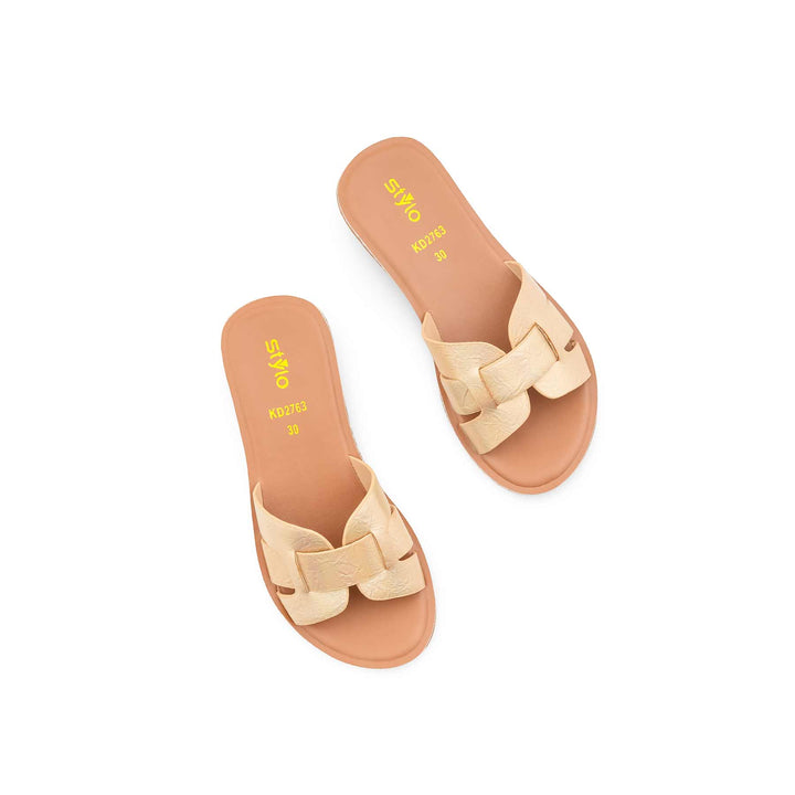 Girls Golden Casual Slipper KD2763