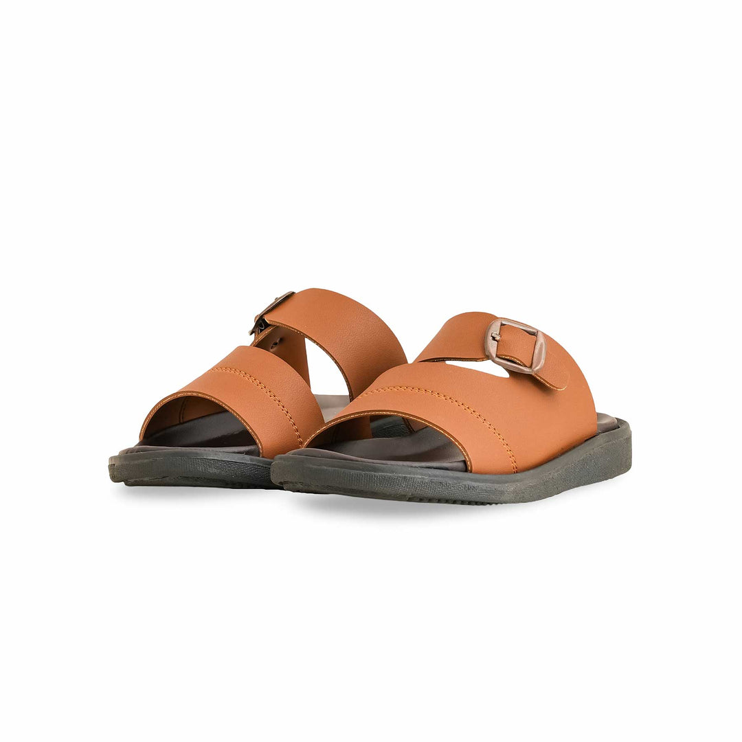 Boys Brown Formal Slipper KD4716