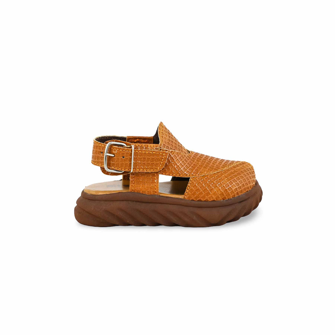 Boys Brown Peshawari Chappal KD4738