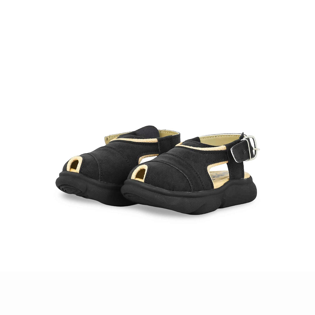Boys Black Peshawari Chappal KD4739