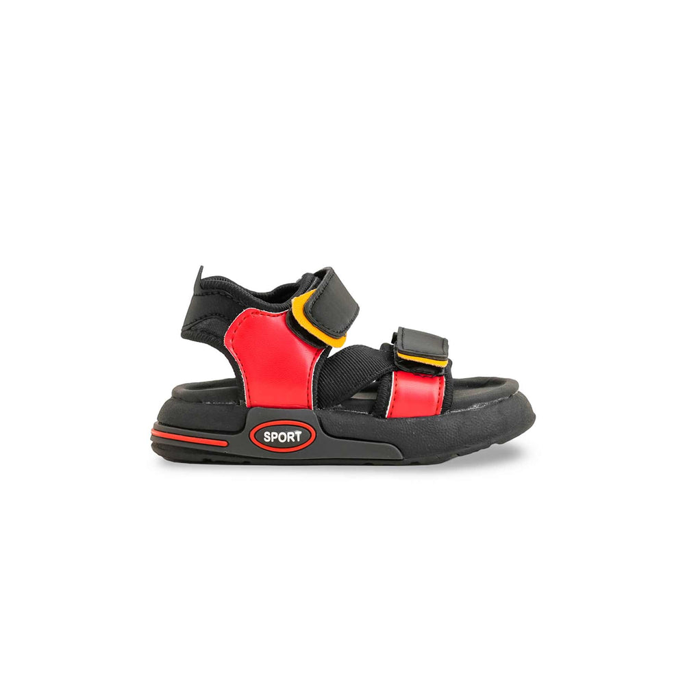 Boys Black Casual Sandal KD4762