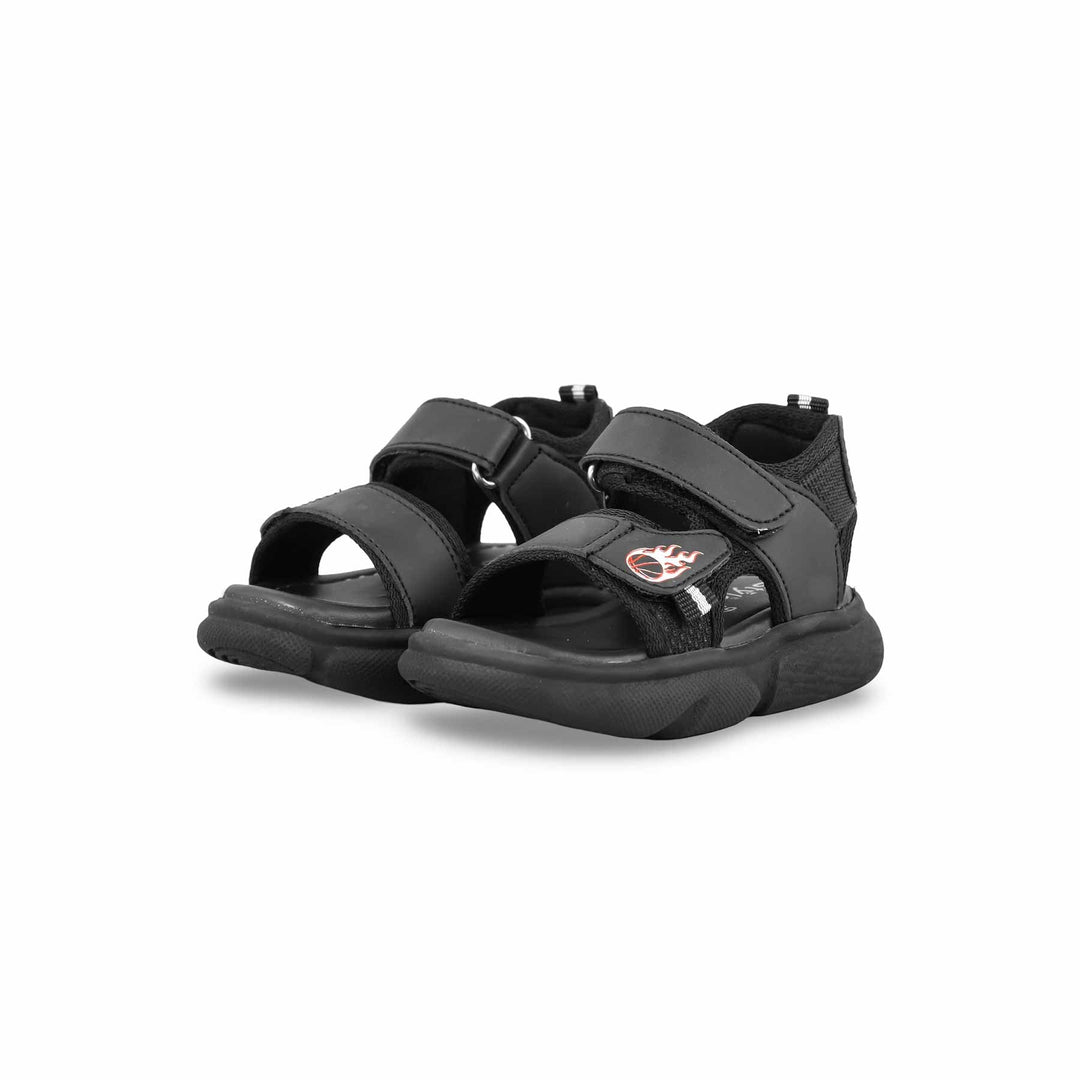 Boys Black Casual Sandal KD4769