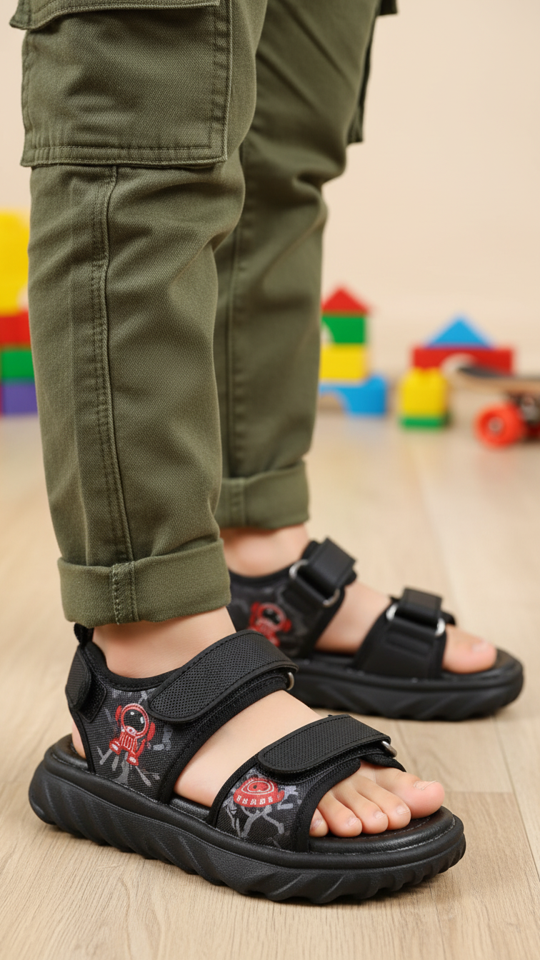 Babies Black Casual Sandal KD4793