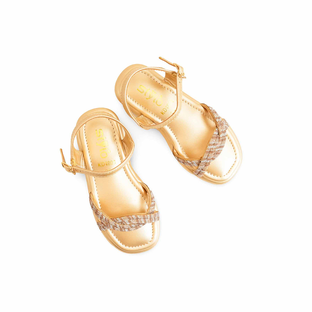 Girls Golden Fancy Sandal KD4808