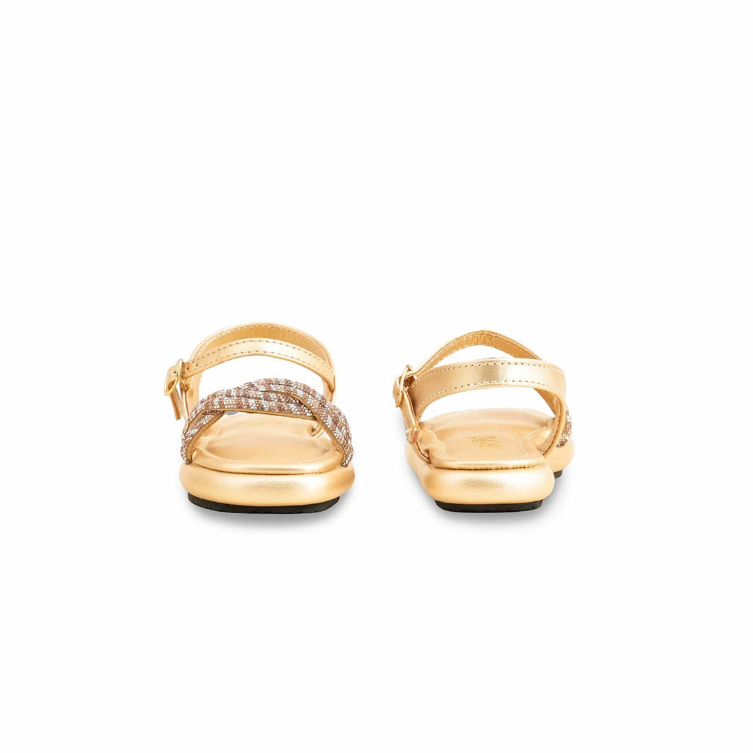 Girls Golden Fancy Sandal KD4808