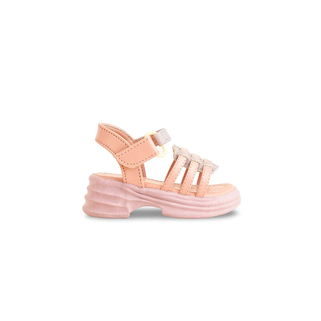 Girls Beige Formal Sandal KD4871