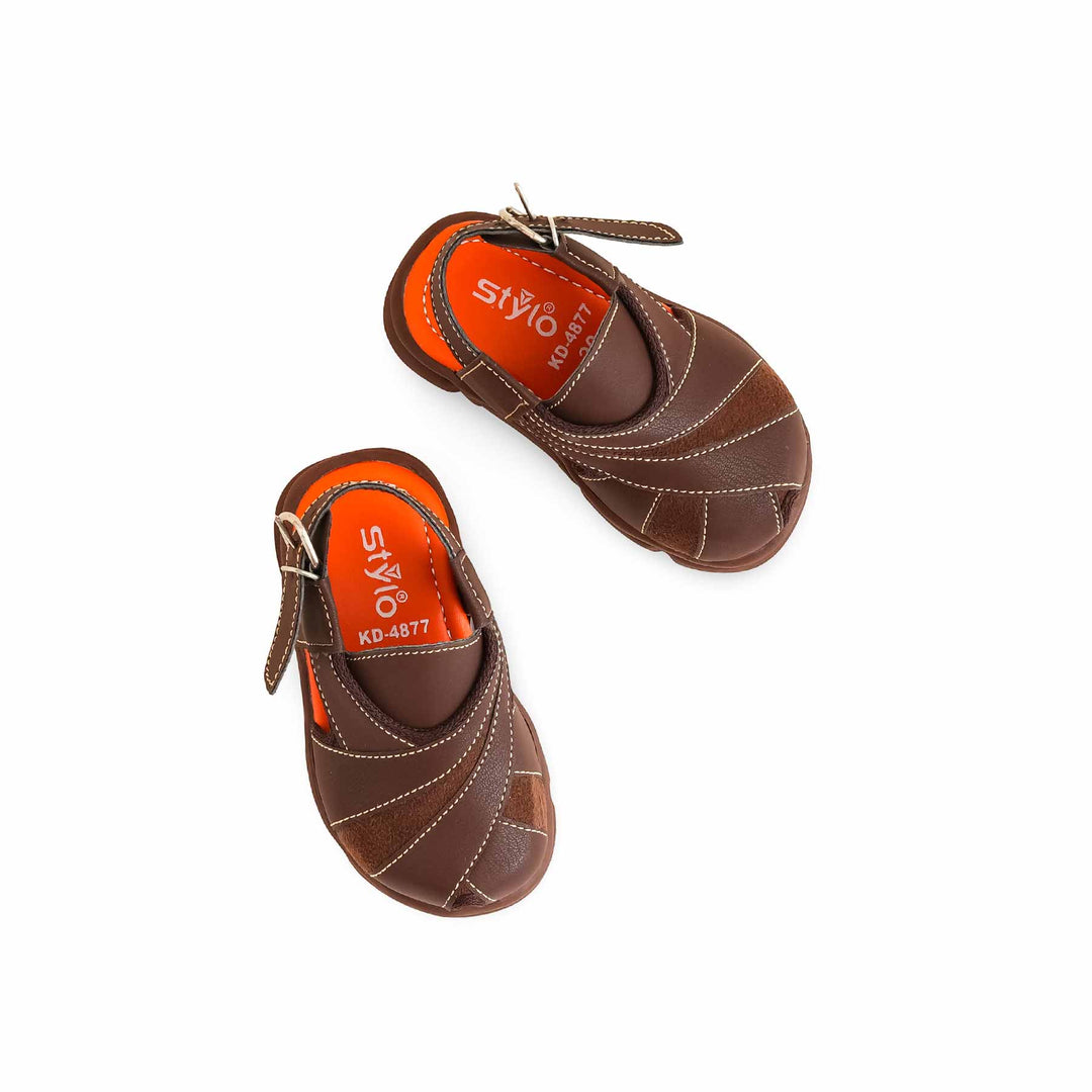 Boys Brown Peshawari Chappal KD4877