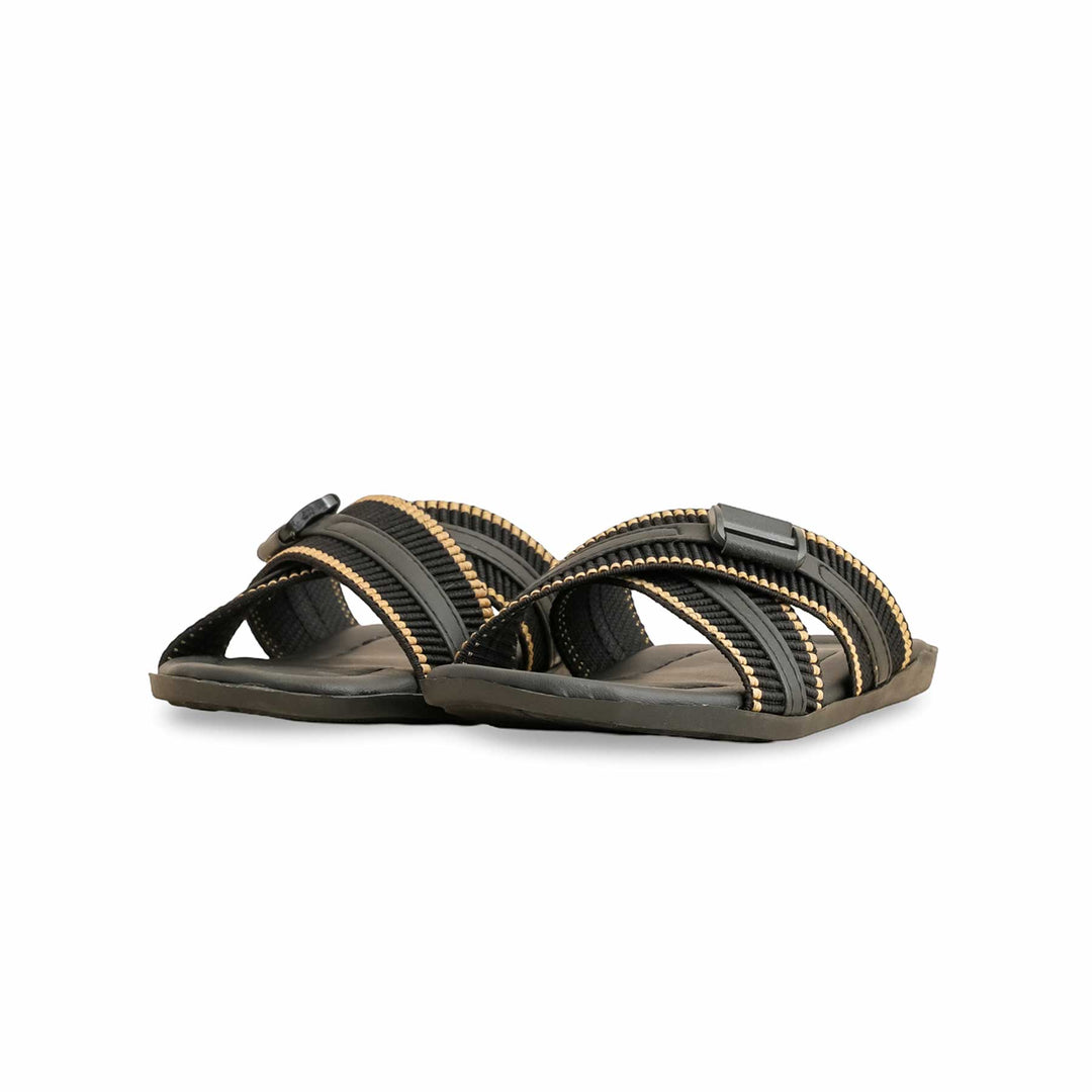 Boys Black Casual Slipper KD4881