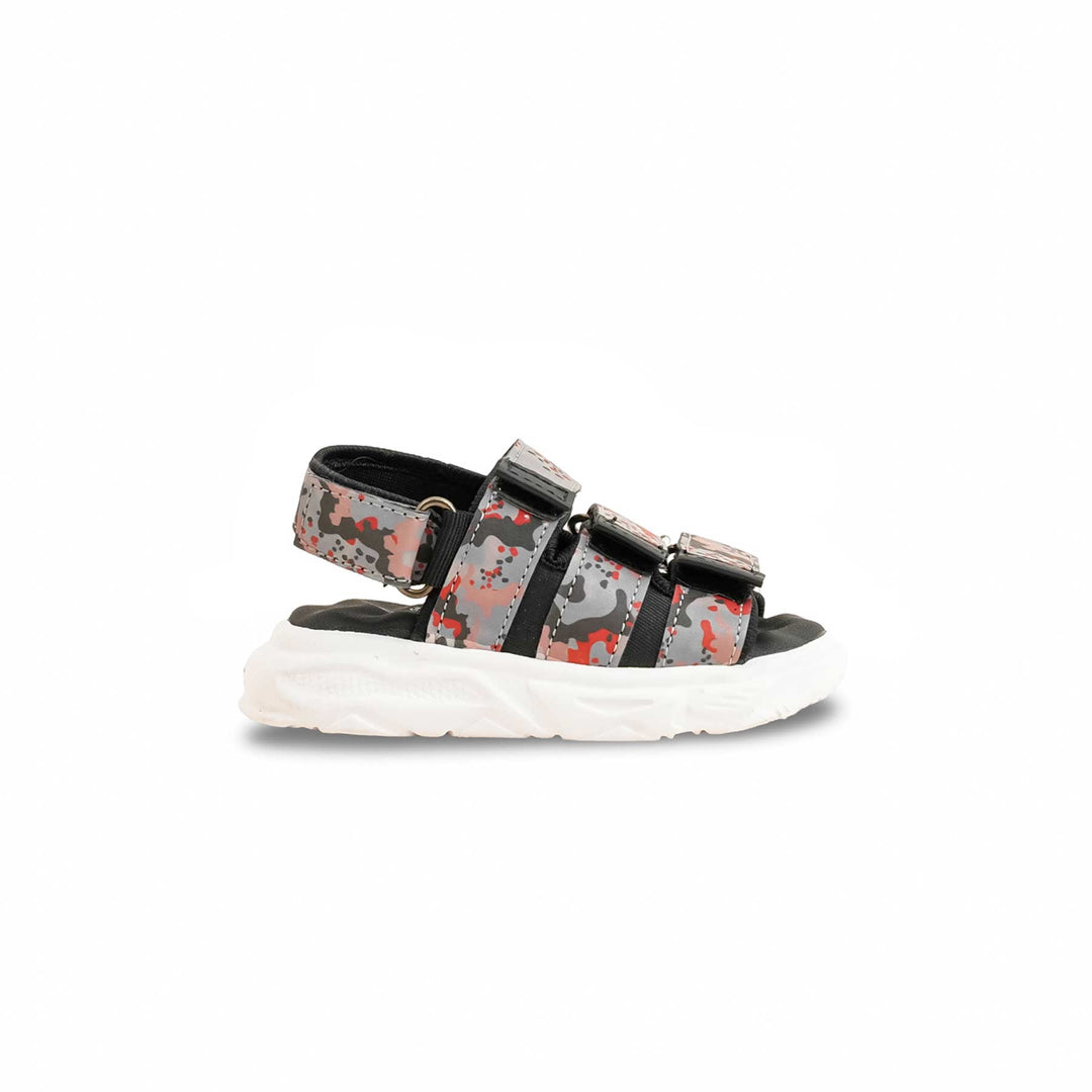 Boys Black Casual Sandal KD4897