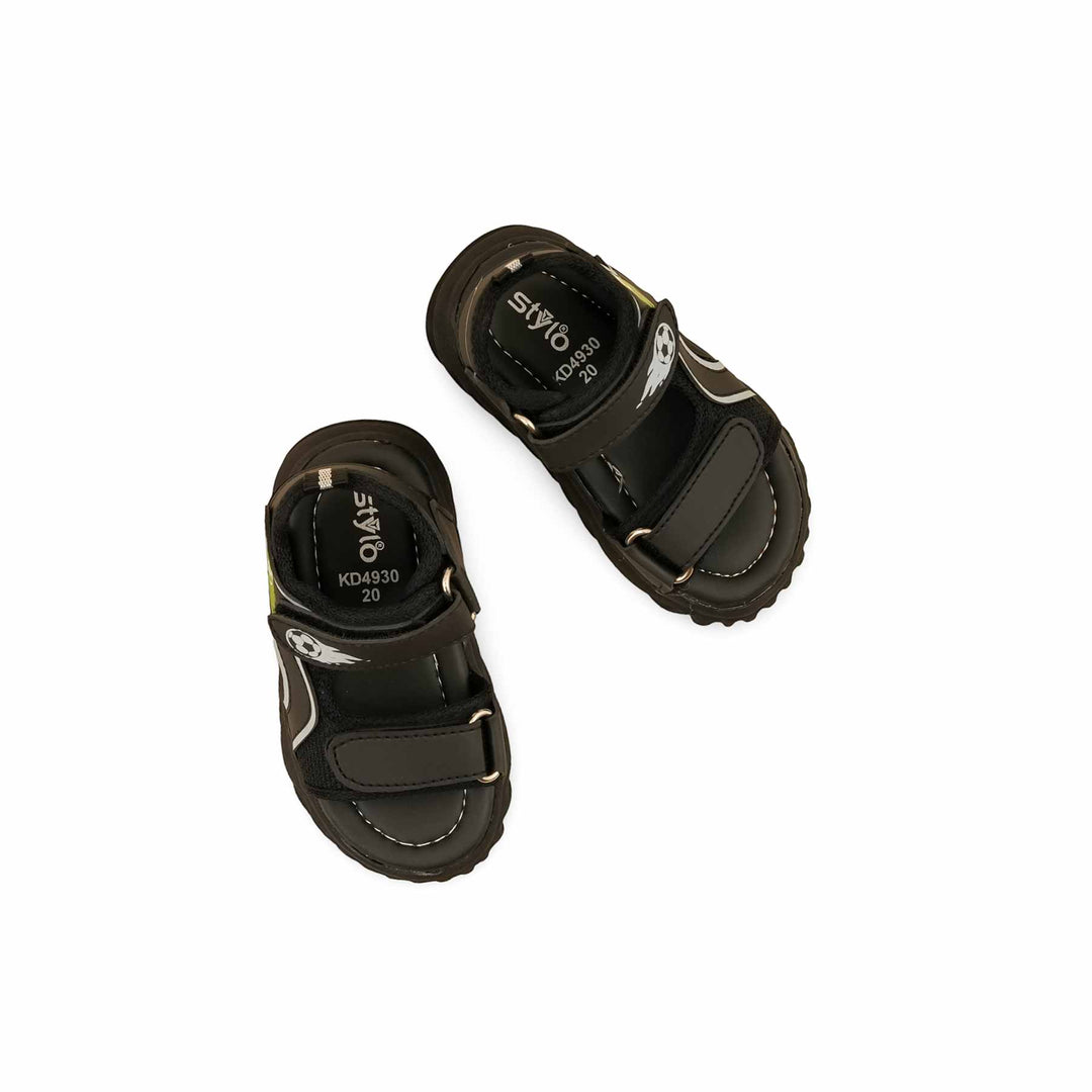 Boys Black Casual Sandal KD4930