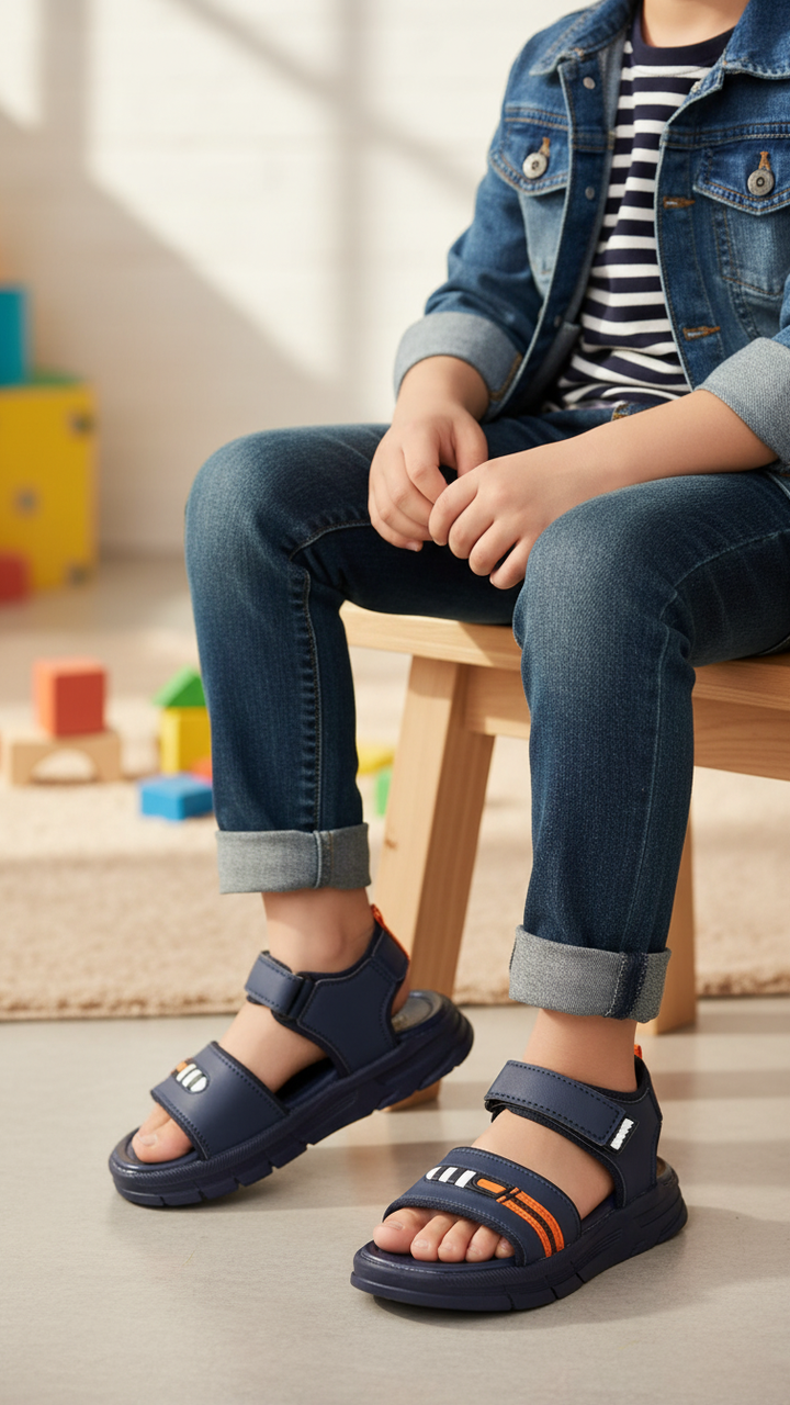 Boys Navy Casual Sandal KD4941