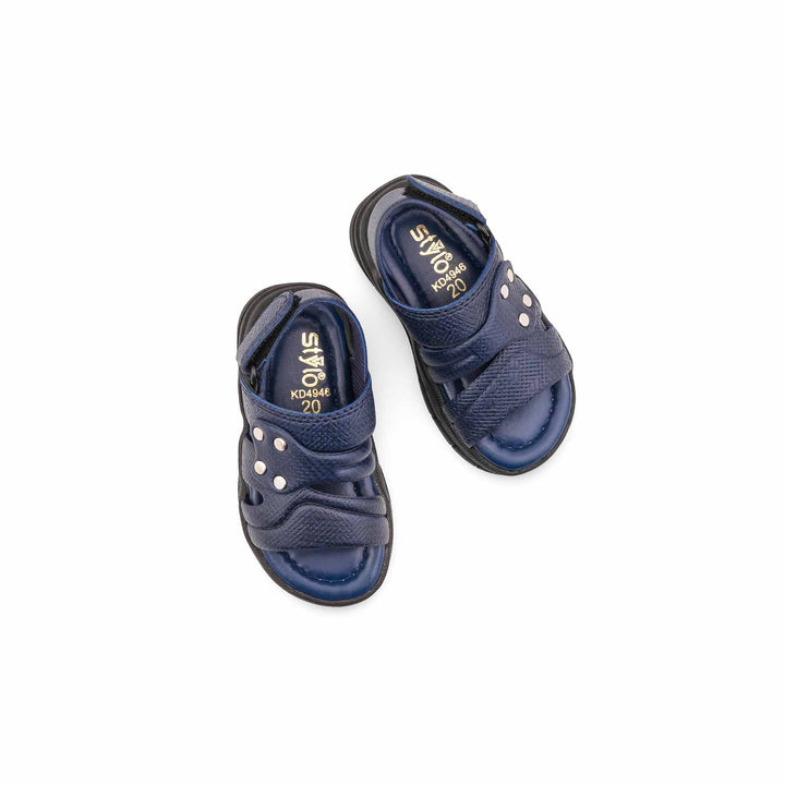Boys Navy Formal Sandal KD4946