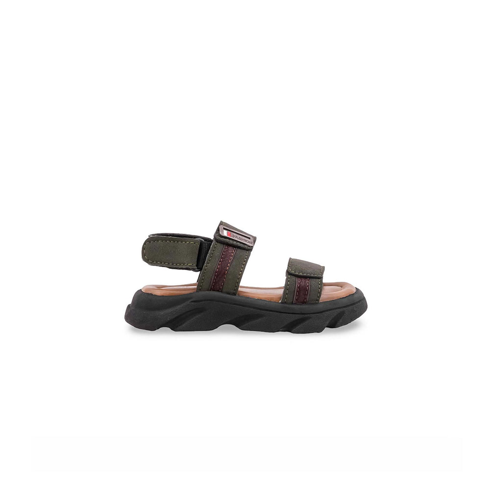 Boys Olive Formal Sandal KD4949