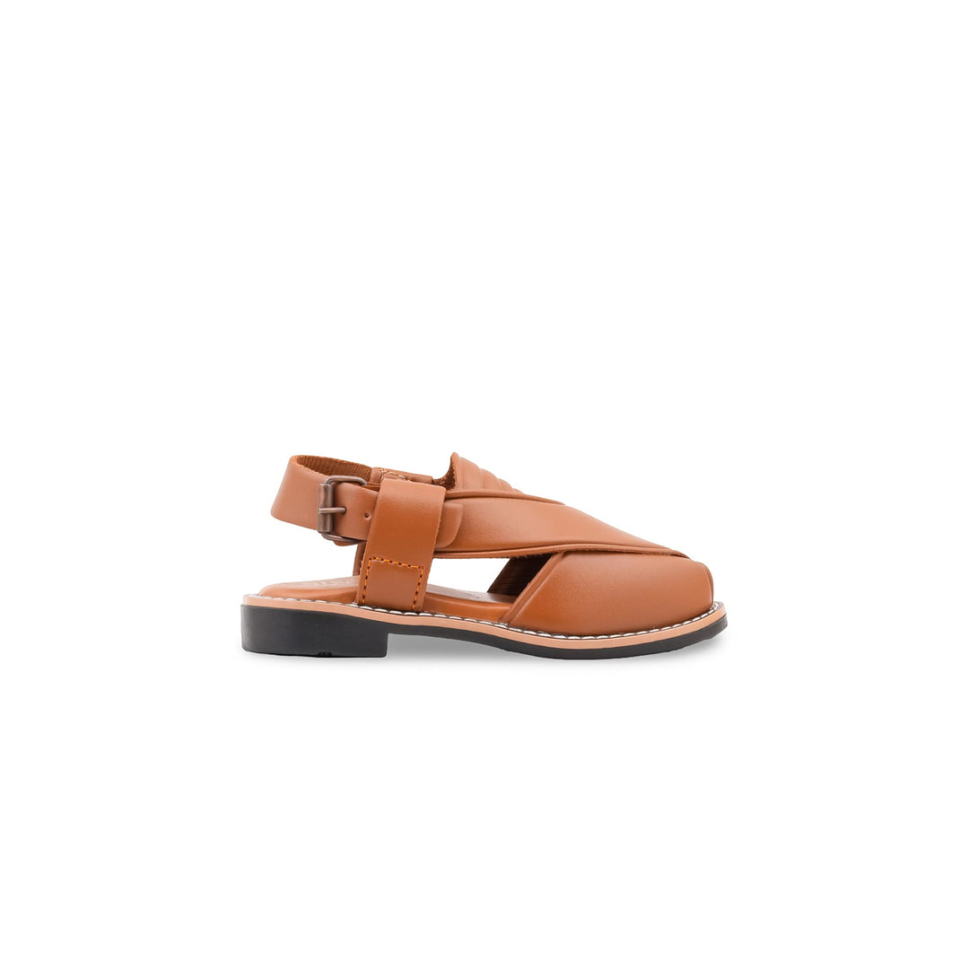 Boys Brown Peshawari Chappal KD4951