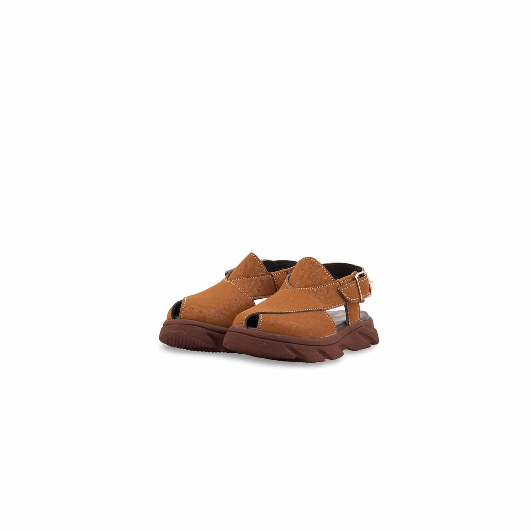 Boys Olive Peshawari Chappal KD4957