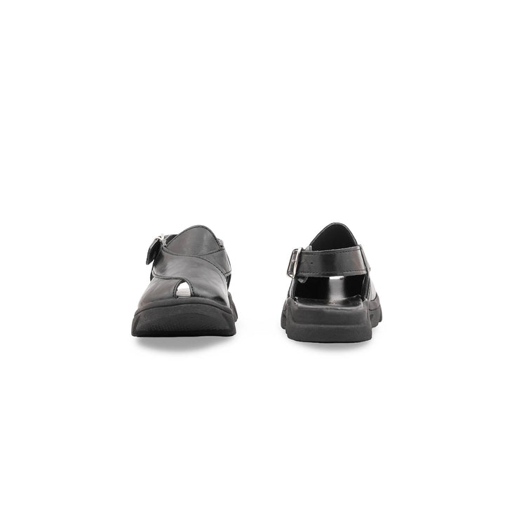 Boys Black Peshawari Chappal KD4958