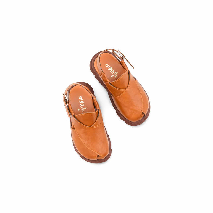 Boys Mustard Peshawari Chappal KD4958