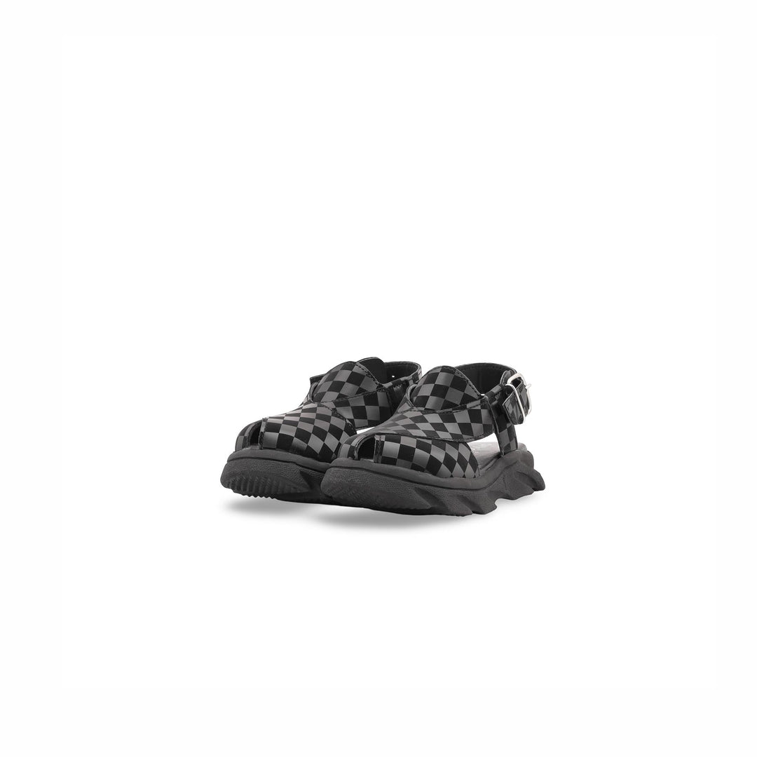 Boys Black Peshawari Chappal KD4959