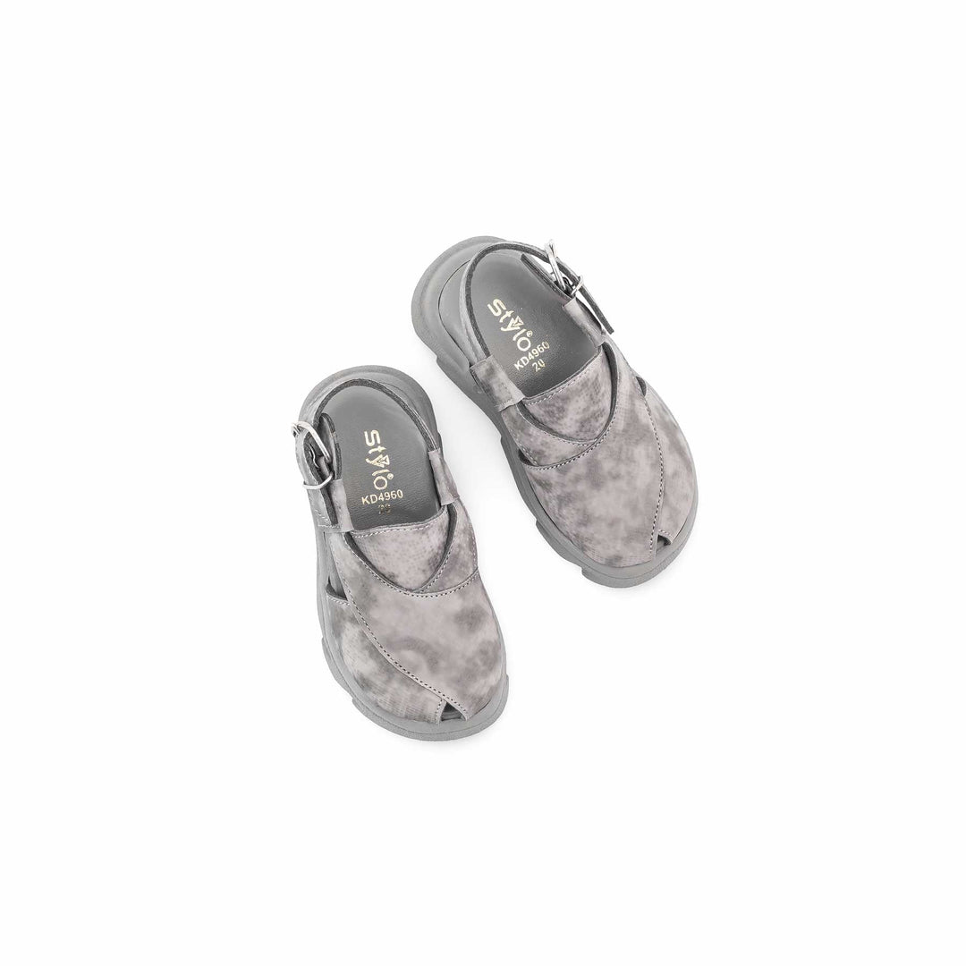 Boys Grey Peshawari Chappal KD4960