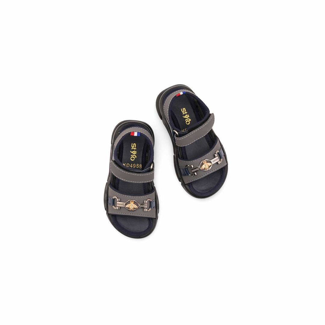 Boys Grey Formal Sandal KD4968