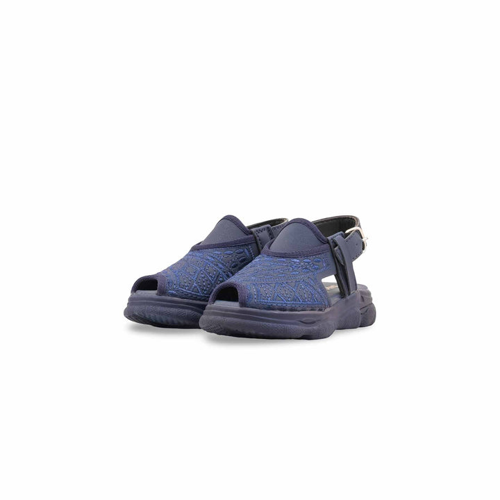 Boys Navy Peshawari Chappal KD4975
