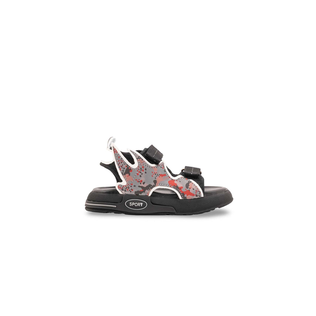 Boys Black Casual Sandal KD4979