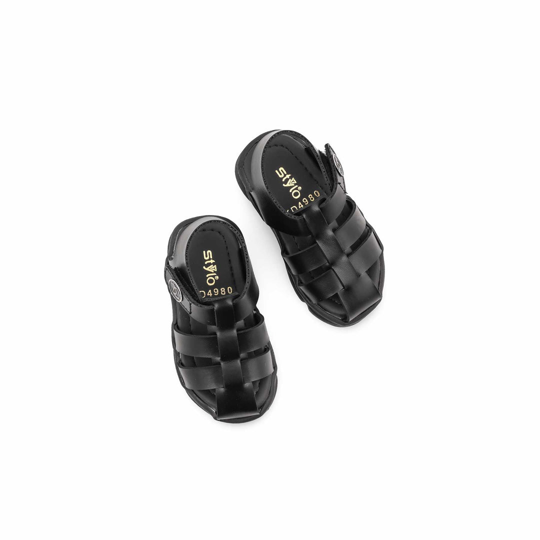 Boys Black Formal Sandal KD4980