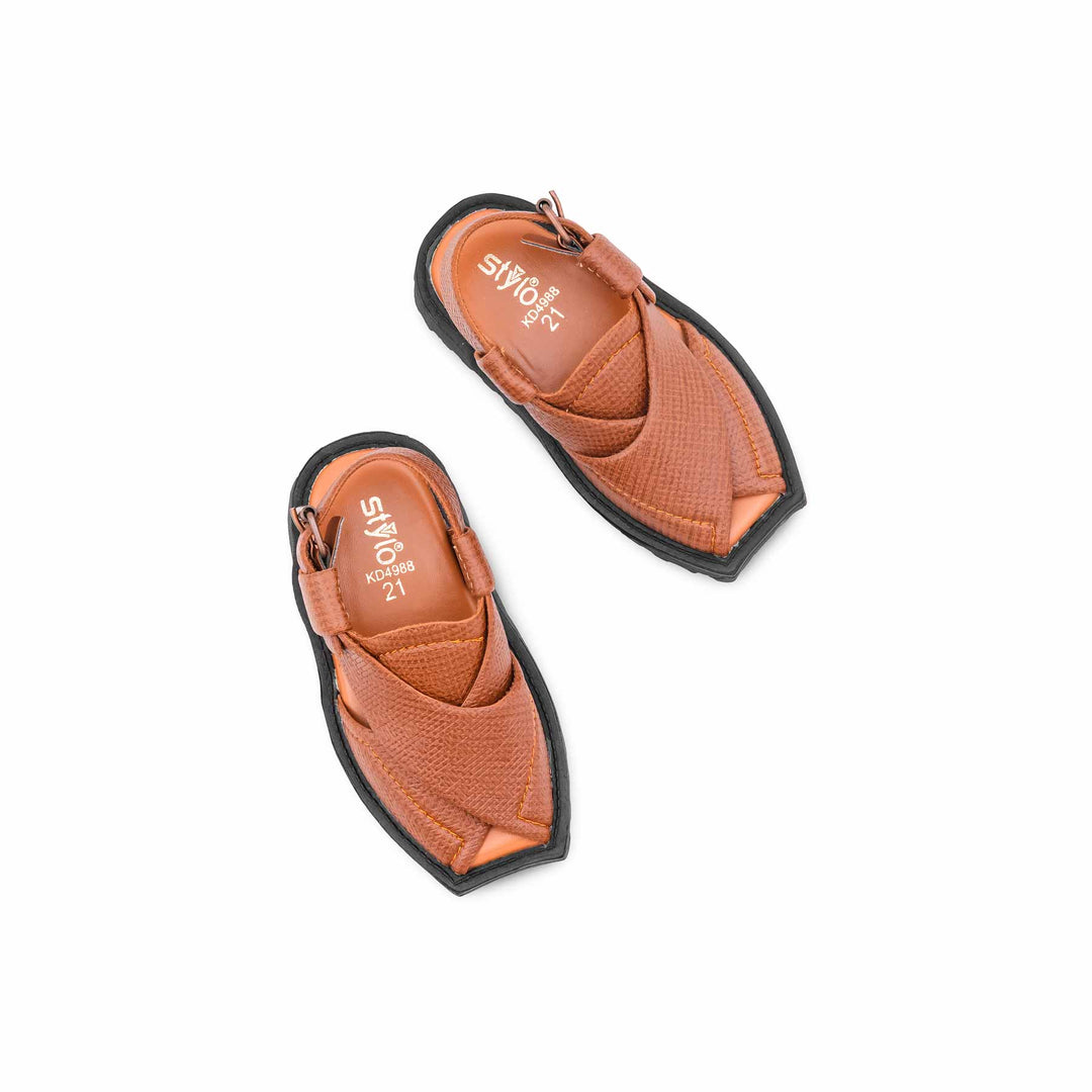 Boys Brown Peshawari Chappal KD4988