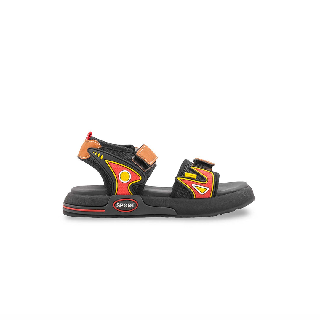 Boys Black Casual Sandal KD4991