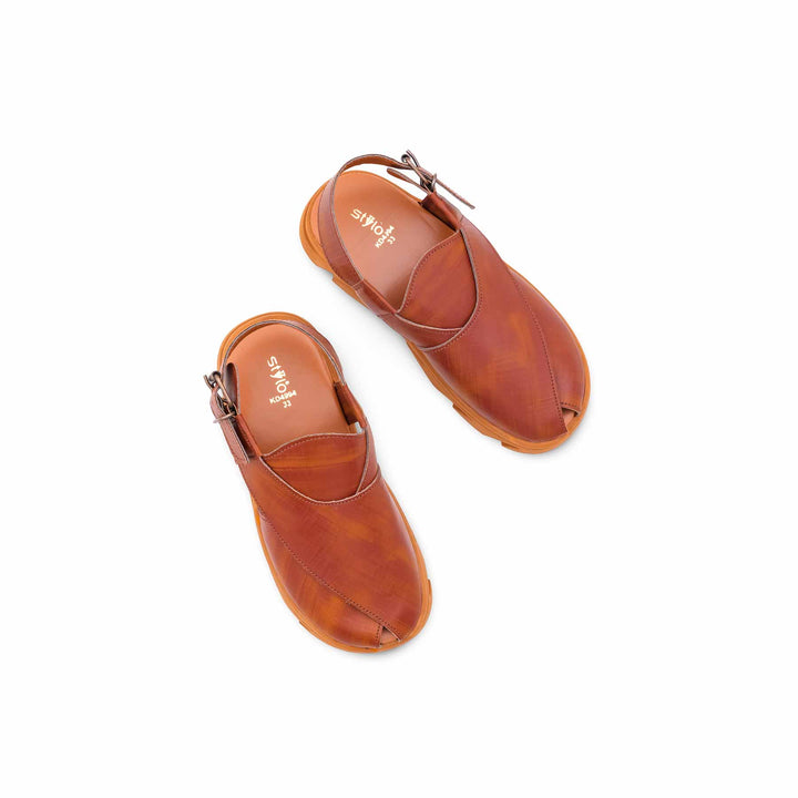 Boys Tan Peshawari Chappal KD4994