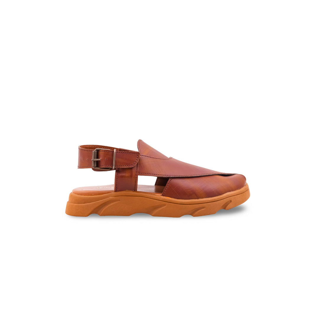 Boys Tan Peshawari Chappal KD4994