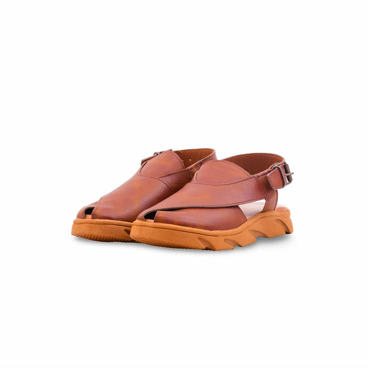 Boys Tan Peshawari Chappal KD4994