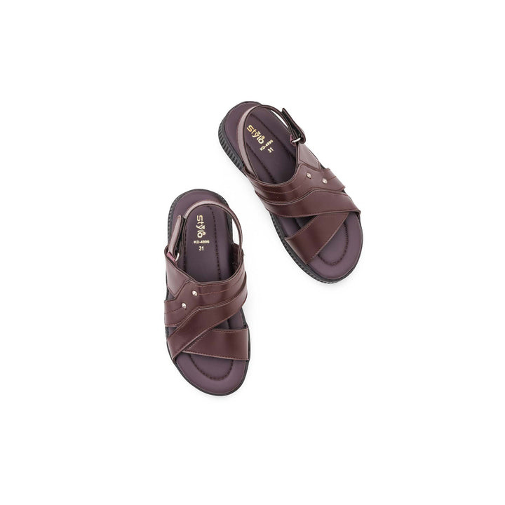 Boys Brown Formal Sandal KD4996